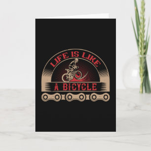 Cartão Ciclo - A vida é como uma bicicleta