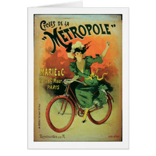 Cartão "Ciclo de La Metropole", Marie & Co. (lith da cor