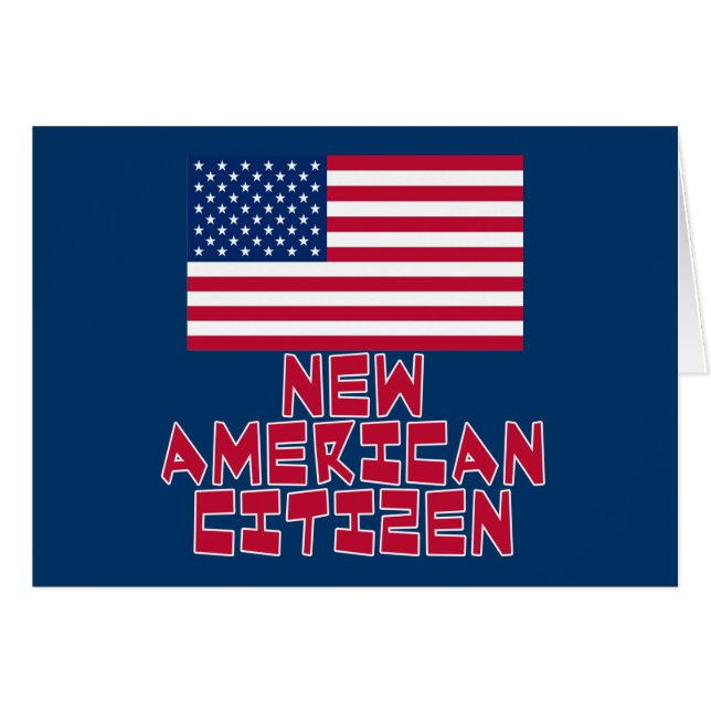 Cartão Cidadão americano novo com bandeira americana (Frente Horizontal)