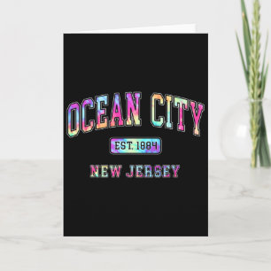 Cartão Cidade Colorida do Oceano Nj 1884 Tie Dye Praia Pr