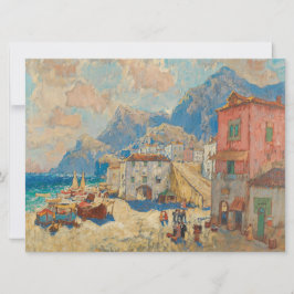 Cartão Cidade Costeira na Espanha (Paisagem Espanhola Vin