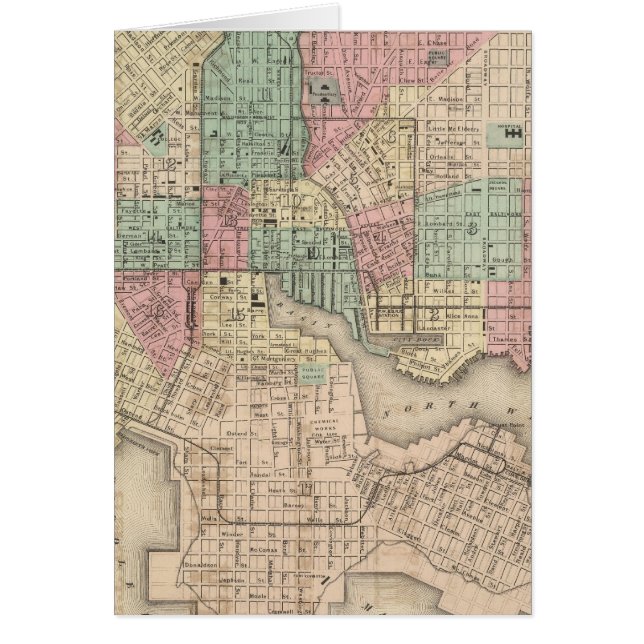 Cartão Cidade de Baltimore, Maryland (Frente)