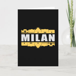 Cartão Cidade de Milão Itália Skyline Cityscape Funny Gif