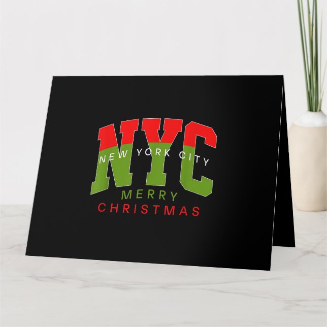 Cartão Cidade de Nova York Nova York Feliz Natal Presente (Frente)