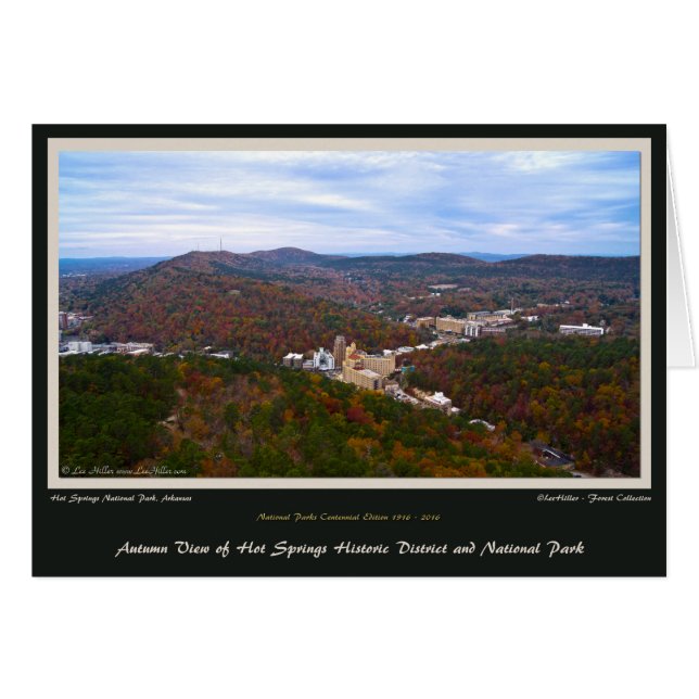 Cartão Cidade de Primaveras Quentes e Parque Nacional Ed (Frente Horizontal)
