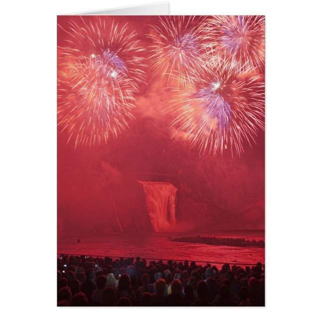 Cartão Cidade de Quebec, Quebec, Canadá. Fogos de artifíc (Frente)