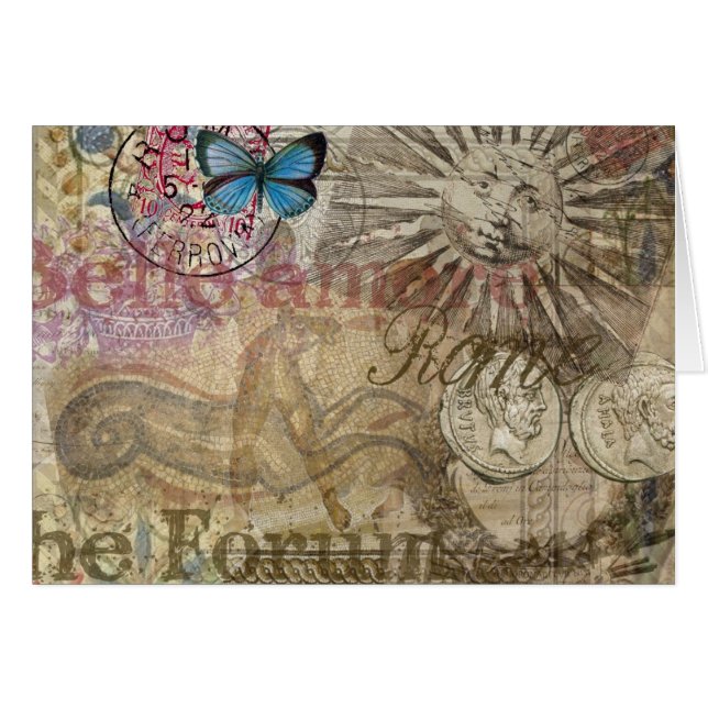 Cartão Cidade do Feriado em Roma, Itália, Viagem (Frente Horizontal)