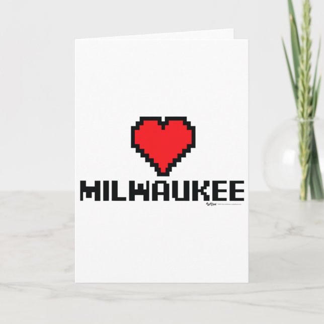 Cartão Cidade Gamer de 8 bits de Milwaukee (Frente)