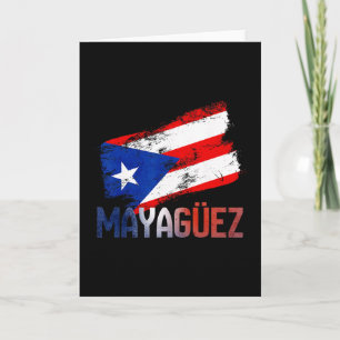 Cartão Cidade Mayagüez Porto Rico Bandeira Raízes Vintage