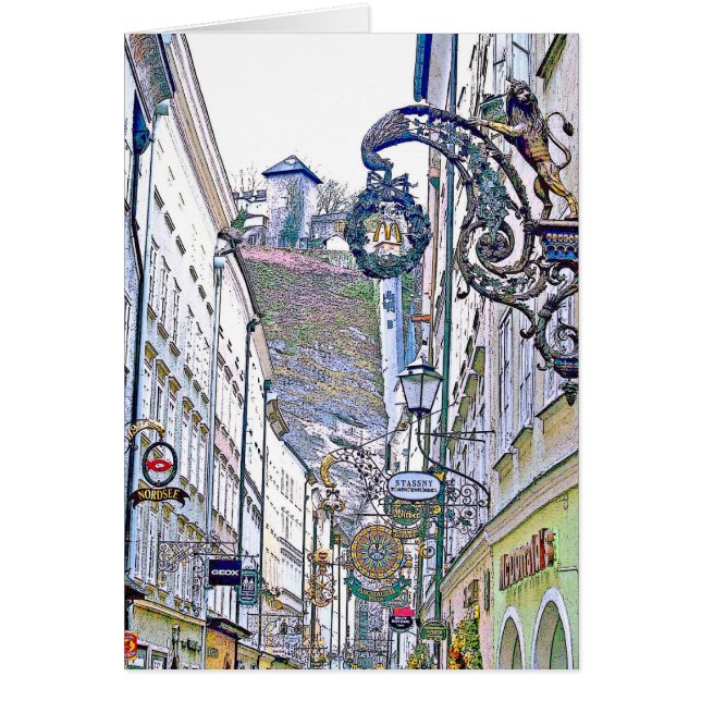 Cartão cidade velha - Salzburg (Frente)