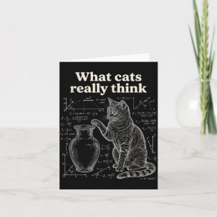 Cartão Ciência de Gato Engraçada Humor O que os Gatos Pen
