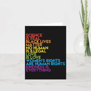 Cartão Ciência é real Black Lives Rainbow Lgbt Pride Blm