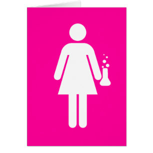 Cartão Cientista da menina