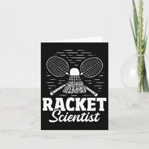 Cartão Cientista em Racket - Atleta do Jogador de Badmint
