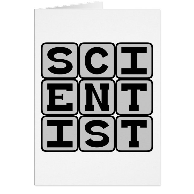 Cartão Cientista, Experimentador (Frente)