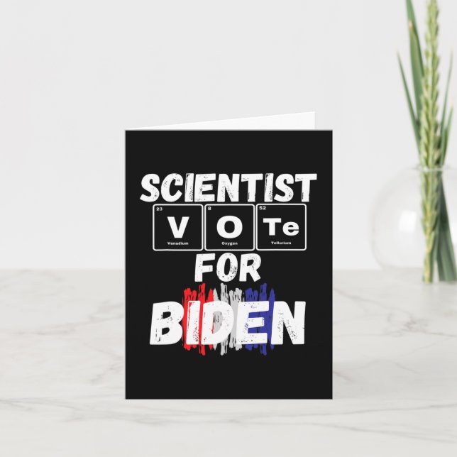 Cartão Cientista Vota Biden (Frente)