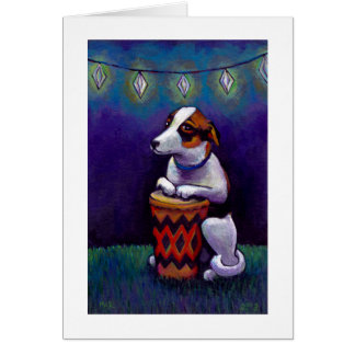 Cartão Cilindro de bongos que joga a arte de rufar