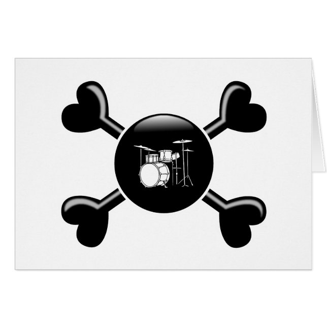 Cartão Cilindros dos Crossbones (Frente Horizontal)