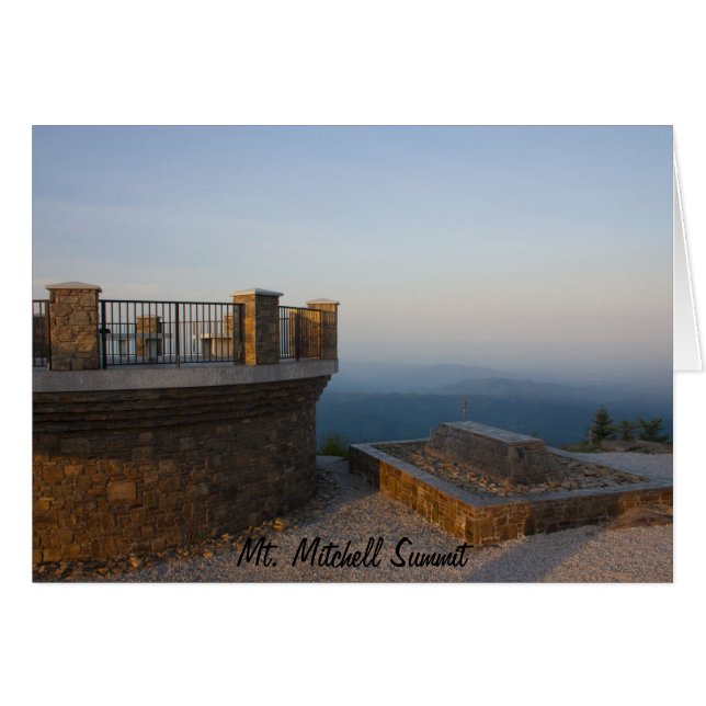Cartão Cimeira do Mt. Mitchell (Frente horizontal)