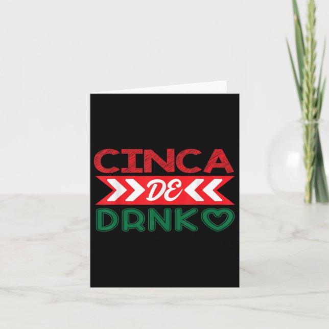 Cartão Cinca De Drinko Mexicano Cinco De Mayo (Frente)