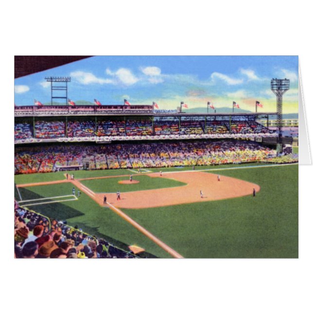 Cartão Cincinnati Ohio Crosley Field (Frente Horizontal)