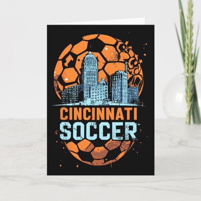 Cartão Cincinnati Soccer City Skyline Cool Cincy 513  (Frente)