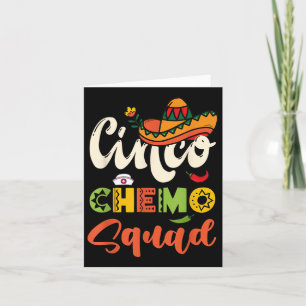 Cartão Cinco Chemo Squad ChemoTheré Enfermeira Tripulação