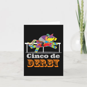 Cartão Cinco De Derby Cute Horse Racing Cinco De Mayo est