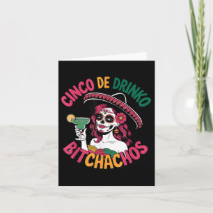 Cartão Cinco De Drinko Achos Funny Partido Mexicano Cinco