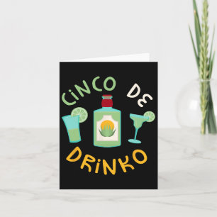 Cartão Cinco de Drinko Camisas Homens Mulheres Cinco de M