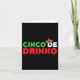 Cartão Cinco de Drinko Camisas Homens Mulheres Cinco de M