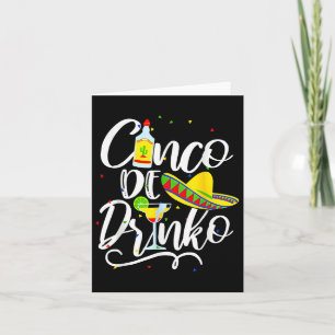 Cartão Cinco De Drinko Engraçado Cinco De Maio Homens Mul