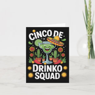 Cartão Cinco De Drinko Squad