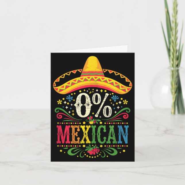 Cartão Cinco de maio para mulheres 0% mexicanas  (Frente)