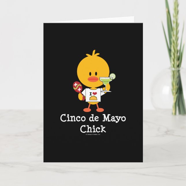 Cartão Cinco de Mayo Chick Greeting Card (Frente)
