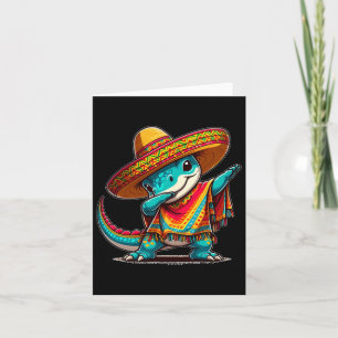 Cartão Cinco De Mayo Dinosaur Dabbing Mexicano Fiesta 5 D