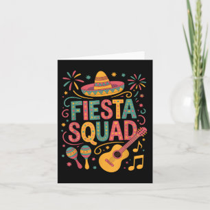 Cartão Cinco de Mayo Family Mating Fiesta Squad Mexicano