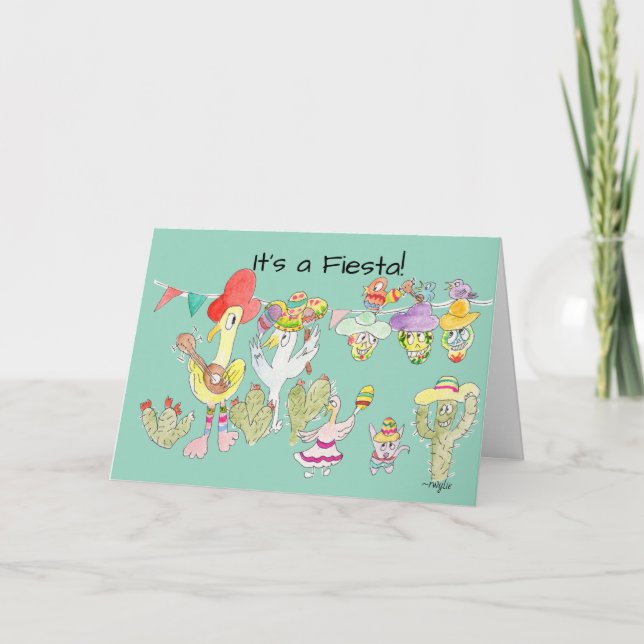 Cartão Cinco de Mayo Fiesta! (Frente)