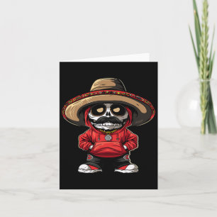 Cartão Cinco De Mayo Fiesta México Skeleton Party Sombrer