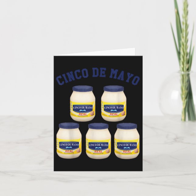 Cartão Cinco de Mayo Funny 5 Mayonnaise Jars (Frente)