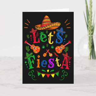Cartão Cinco De Mayo Guitarra Mexicana Cacto Vamos Festej