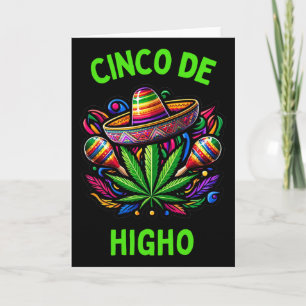 Cartão Cinco De Mayo Maconha Humor Divertido de Fumante 1