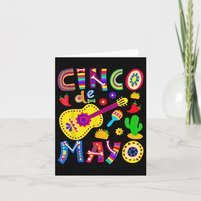 Cartão Cinco De Mayo Mexicano Fiesta Squad 5 De Mayo Para (Frente)