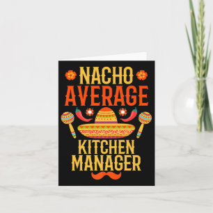 Cartão Cinco de Mayo Nacho Gerente médio de cozinha Premi