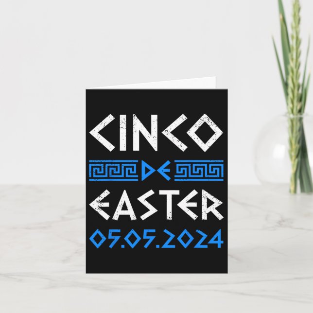Cartão Cinco de Páscoa Engraçado Cinco De Mayo Orthodox G (Frente)