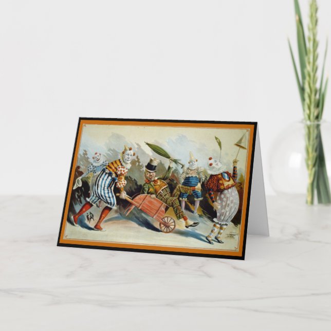 Cartão Cinco Palhaços (Frente)