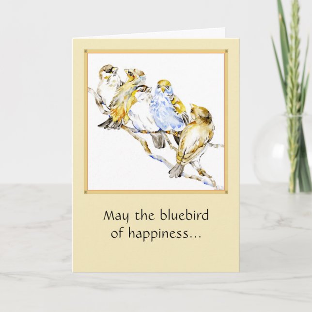 Cartão Cinco Pássaros - 5x7 Folheto de Placa (Frente)