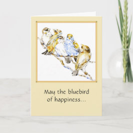 Cartão Cinco Pássaros - 5x7 Folheto de Placa