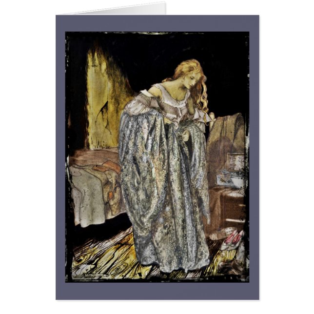 Cartão Cinderela no sótão (Frente)