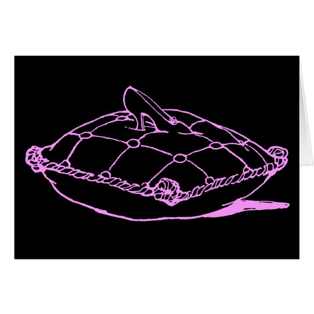 Cartão Cinderella Slipper Vintage Fairytale Art (Frente Horizontal)